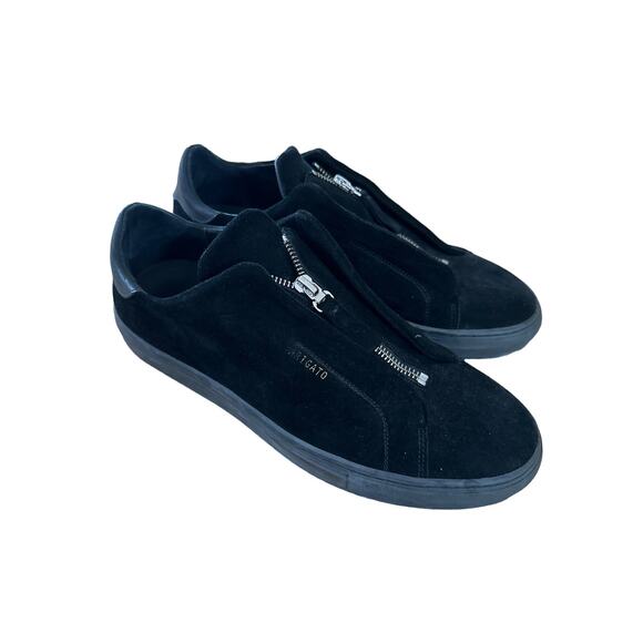 Axel Arigato - Clean 90 Zip Suede Sneakers in Black